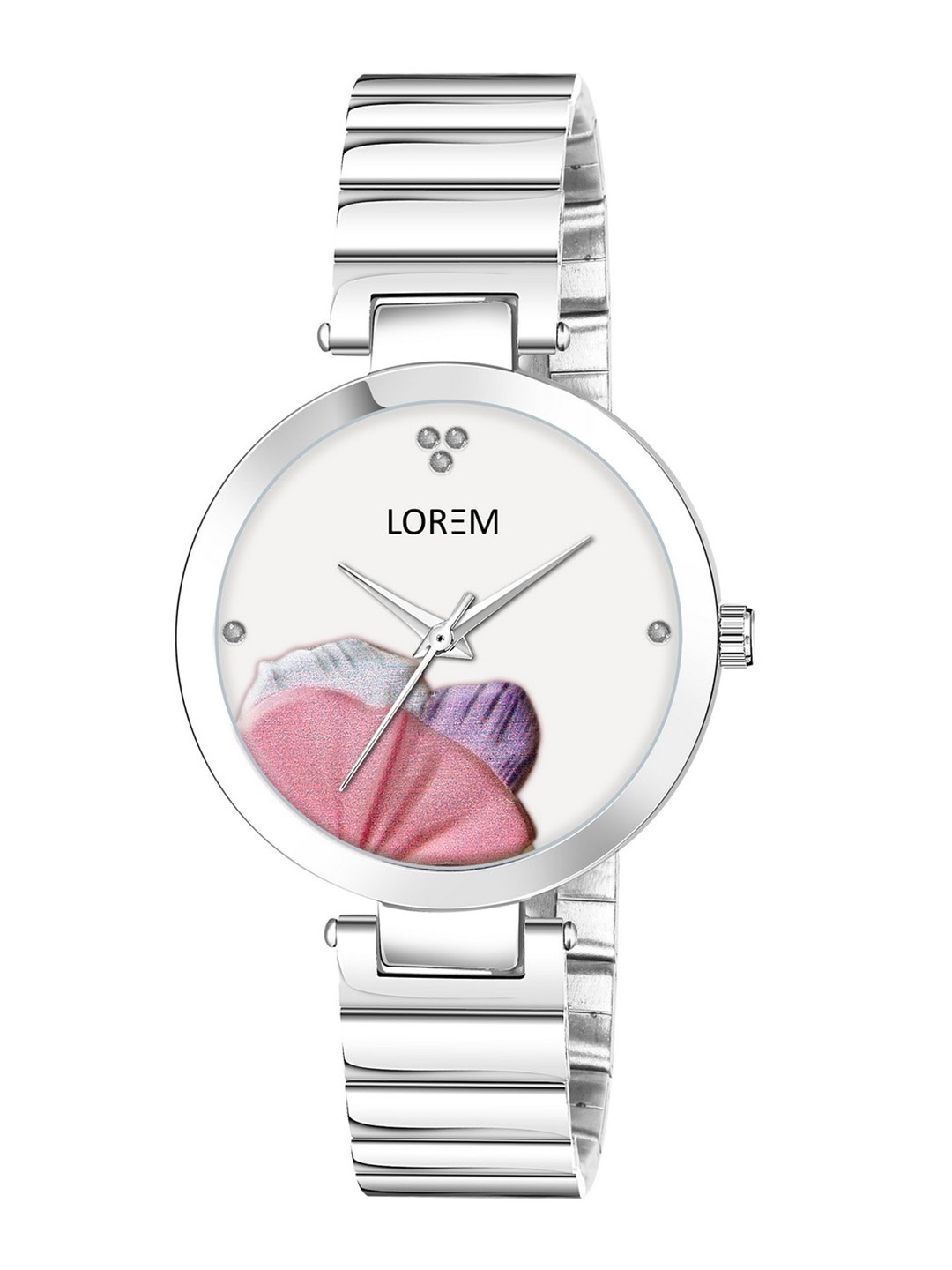 

LOREM Women White Printed Dial & Bracelet Style Straps Analogue Watch LR314-CM