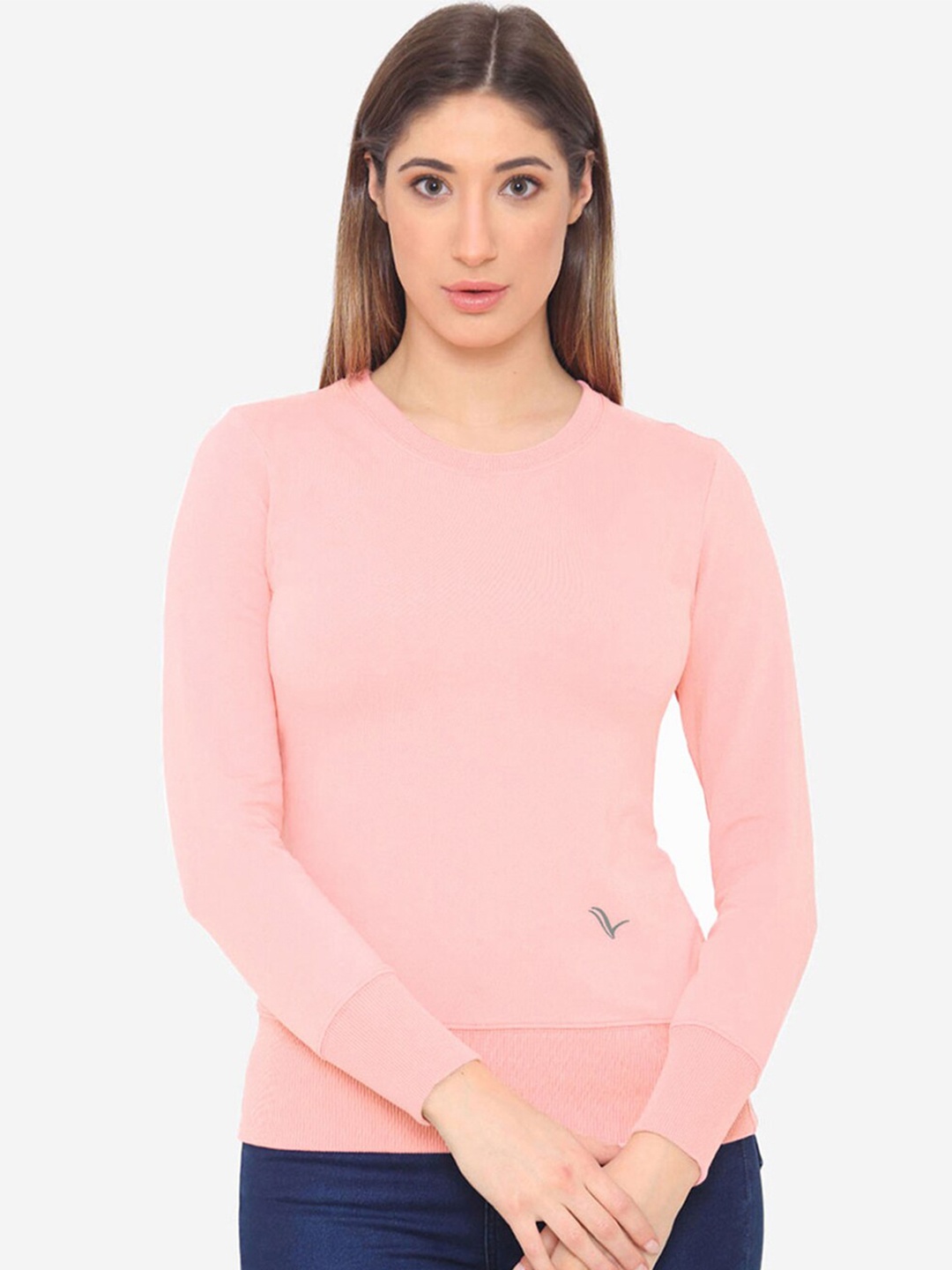 

Vami Women Pink Fleece Sweatshirt