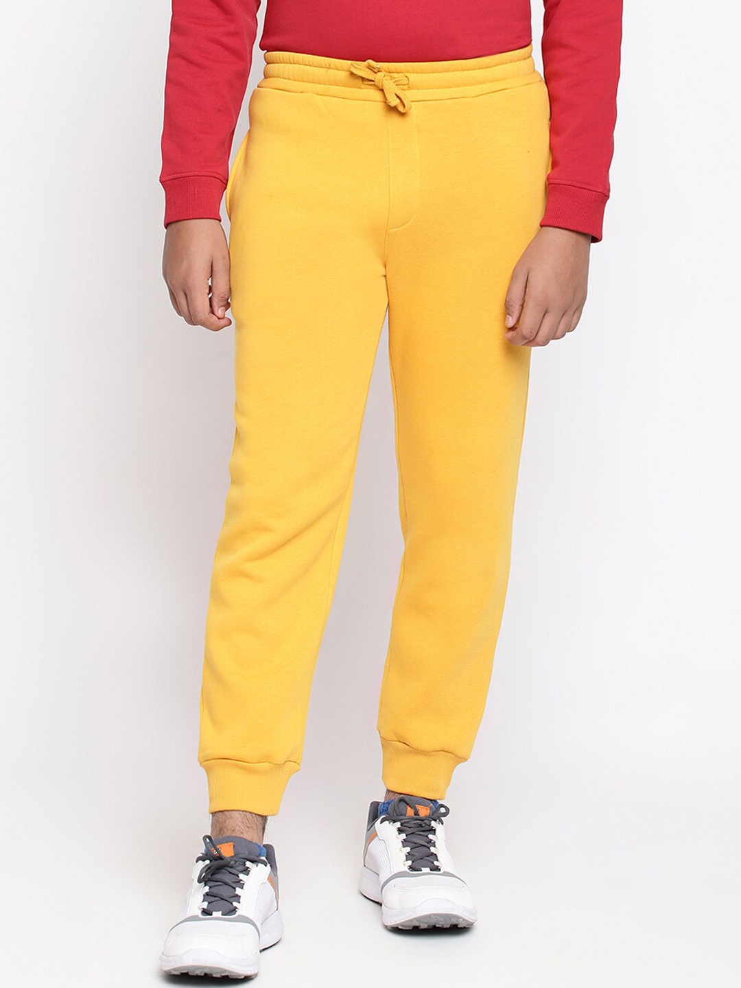 

Lil Tomatoes Boys Yellow Solid Joggers