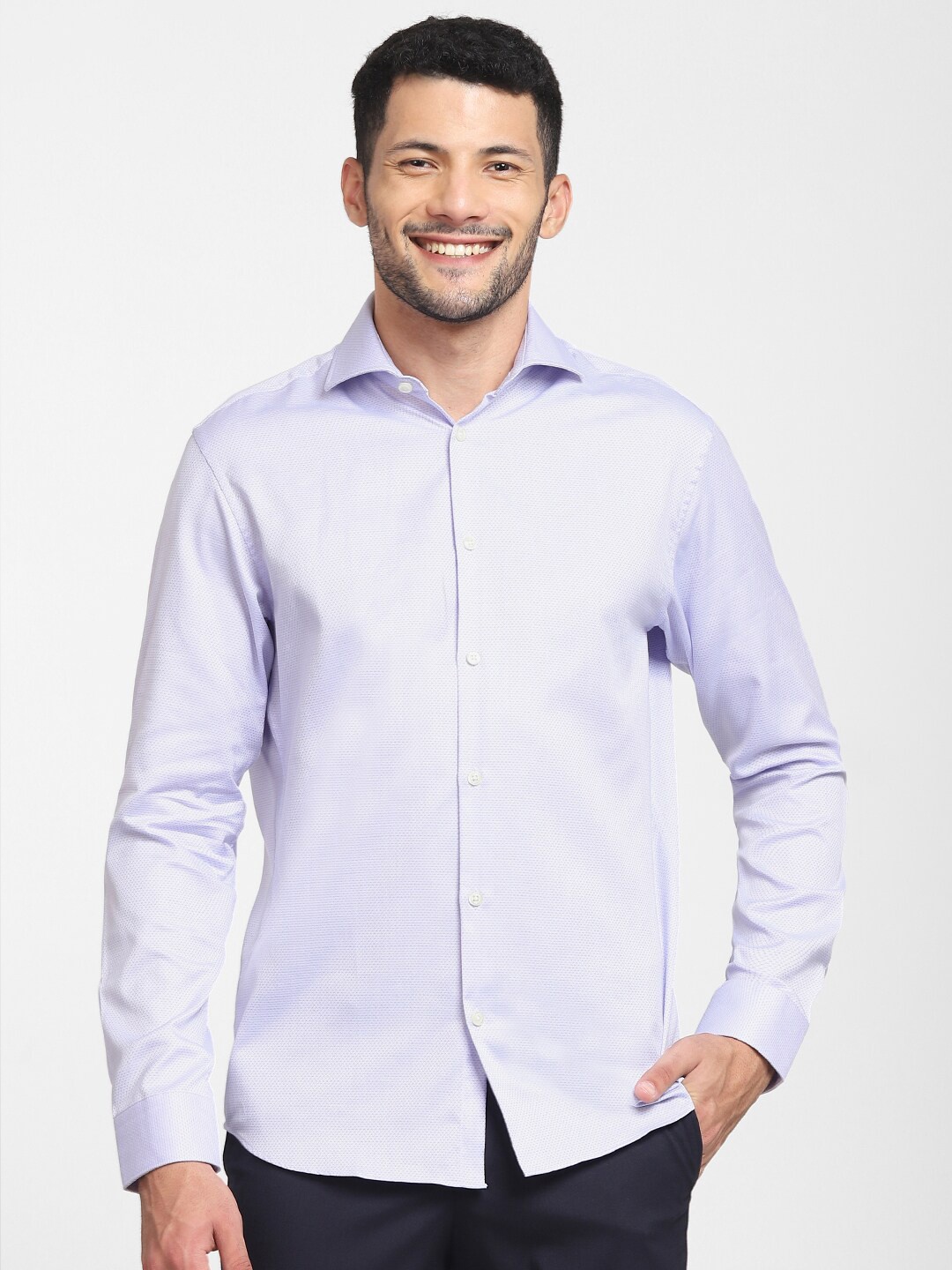 

SELECTED Men Purple Slim Fit Formal Shirt