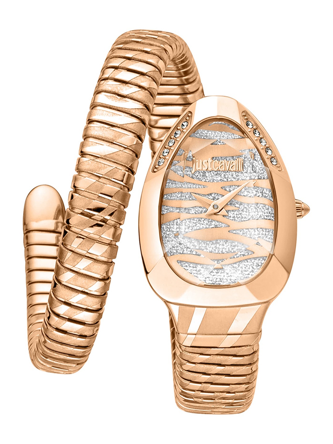 

Just Cavalli Women Rose Gold-Toned Just Glam Evo 8 Wrap Around Straps Watch JC1L225M0055