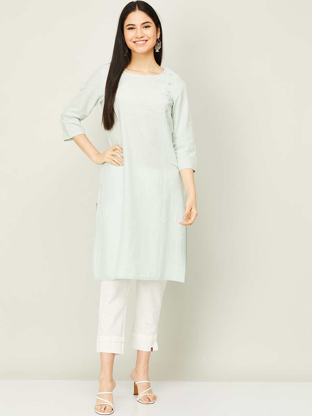 

Melange by Lifestyle Women Blue Kurta