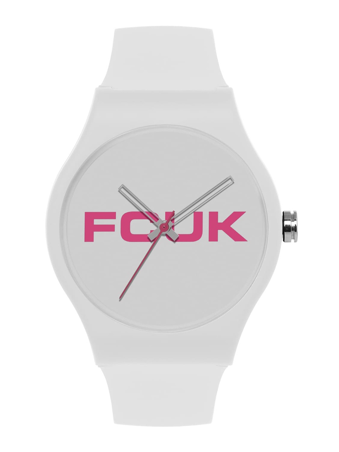 

FCUK Men White Printed Dial & White Straps Analogue Watch FC179W 1