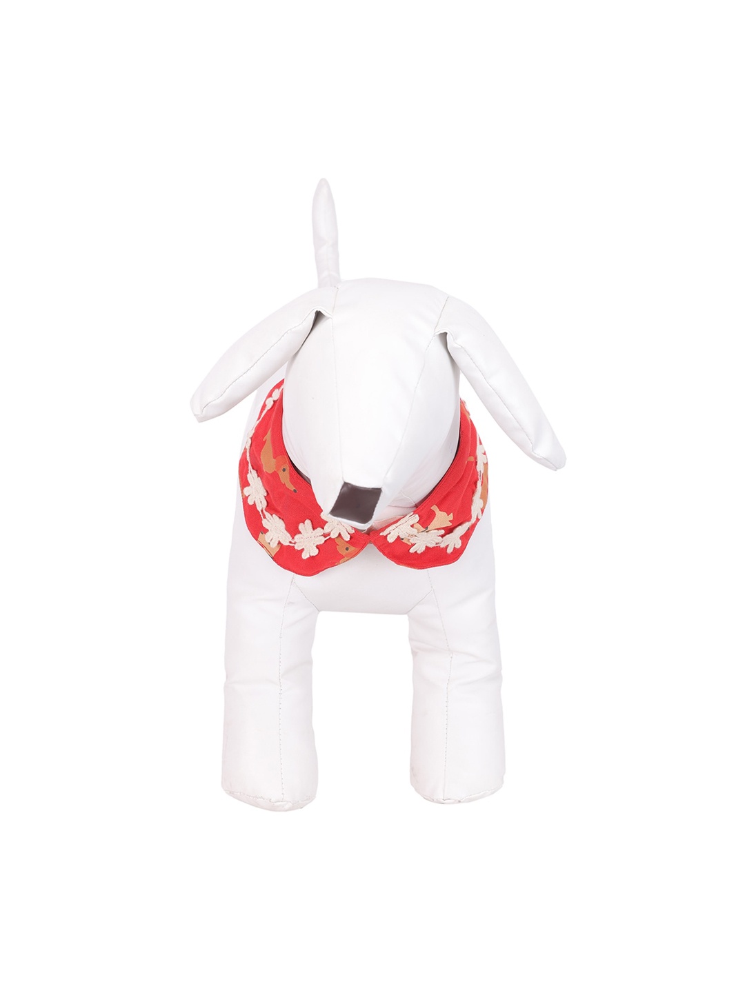 

Lulala Red Printed Cotton Pet Collar