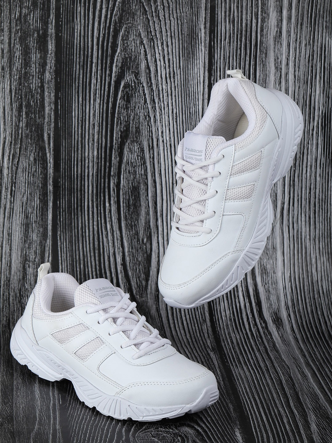 

ABROS Boys Schooler School Shoes, White
