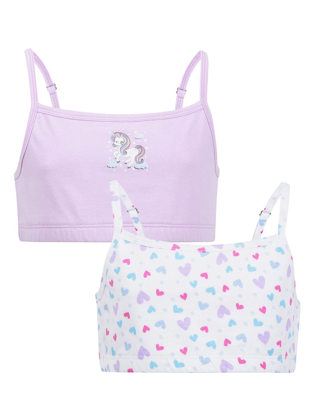 

Charm n Cherish Pink & White Pack Of 2 Geometric Bra