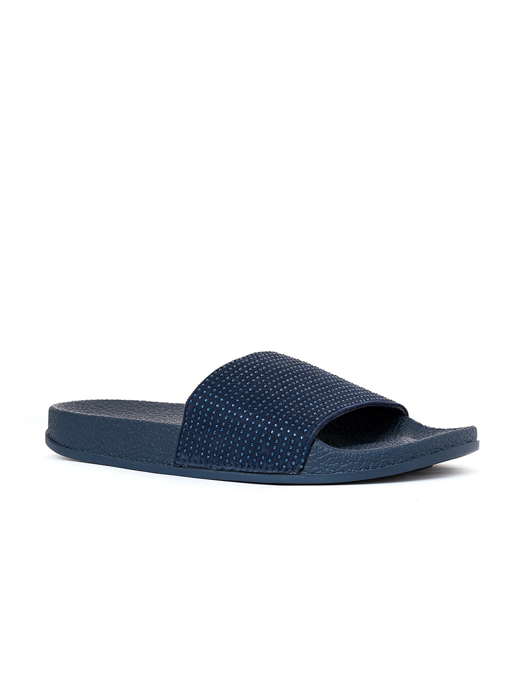 

Khadims Women Blue Solid Sliders