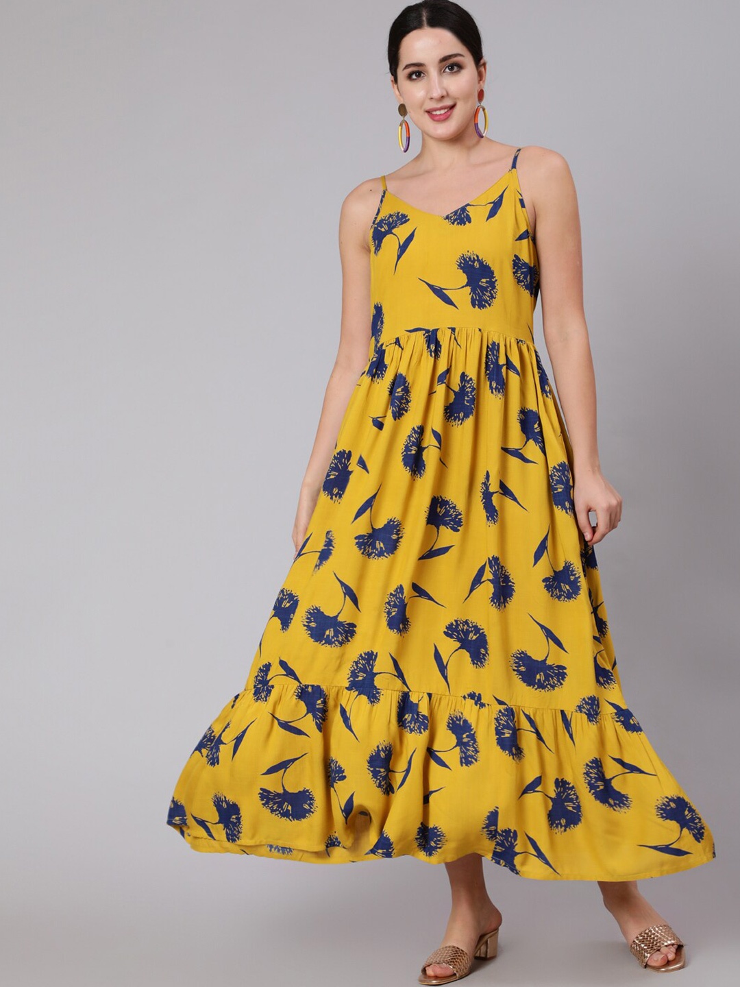 

AASI - HOUSE OF NAYO Yellow Floral Maxi Dress