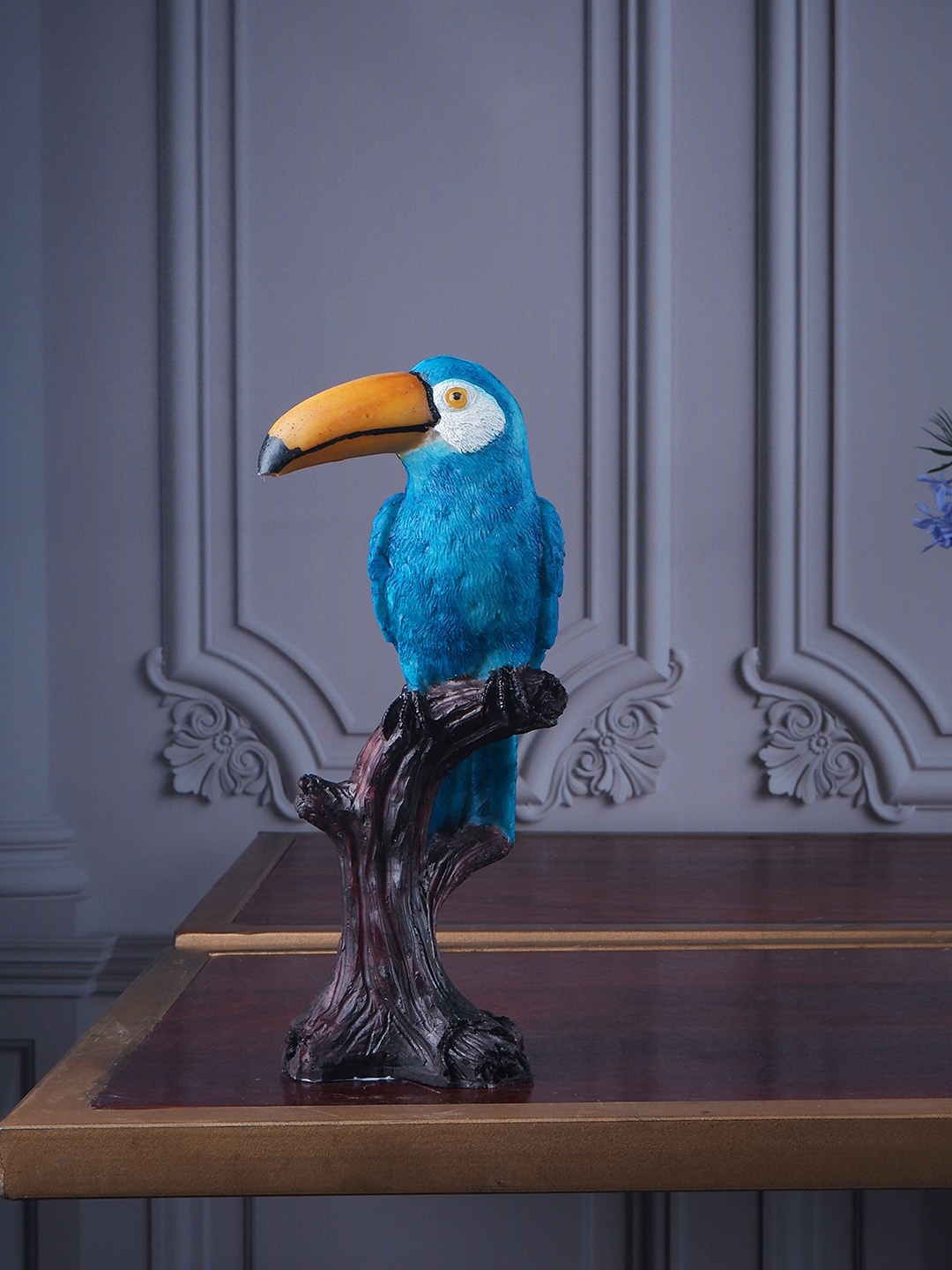 

THE WHITE INK DECOR Blue Bird Figurine Showpiece