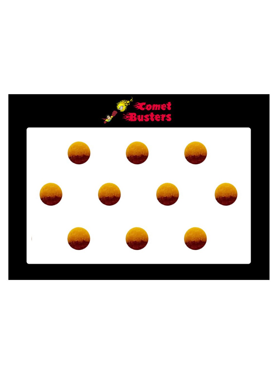 

Comet Busters 10 Pcs Reusable Designer Bindis - Mustard Yellow