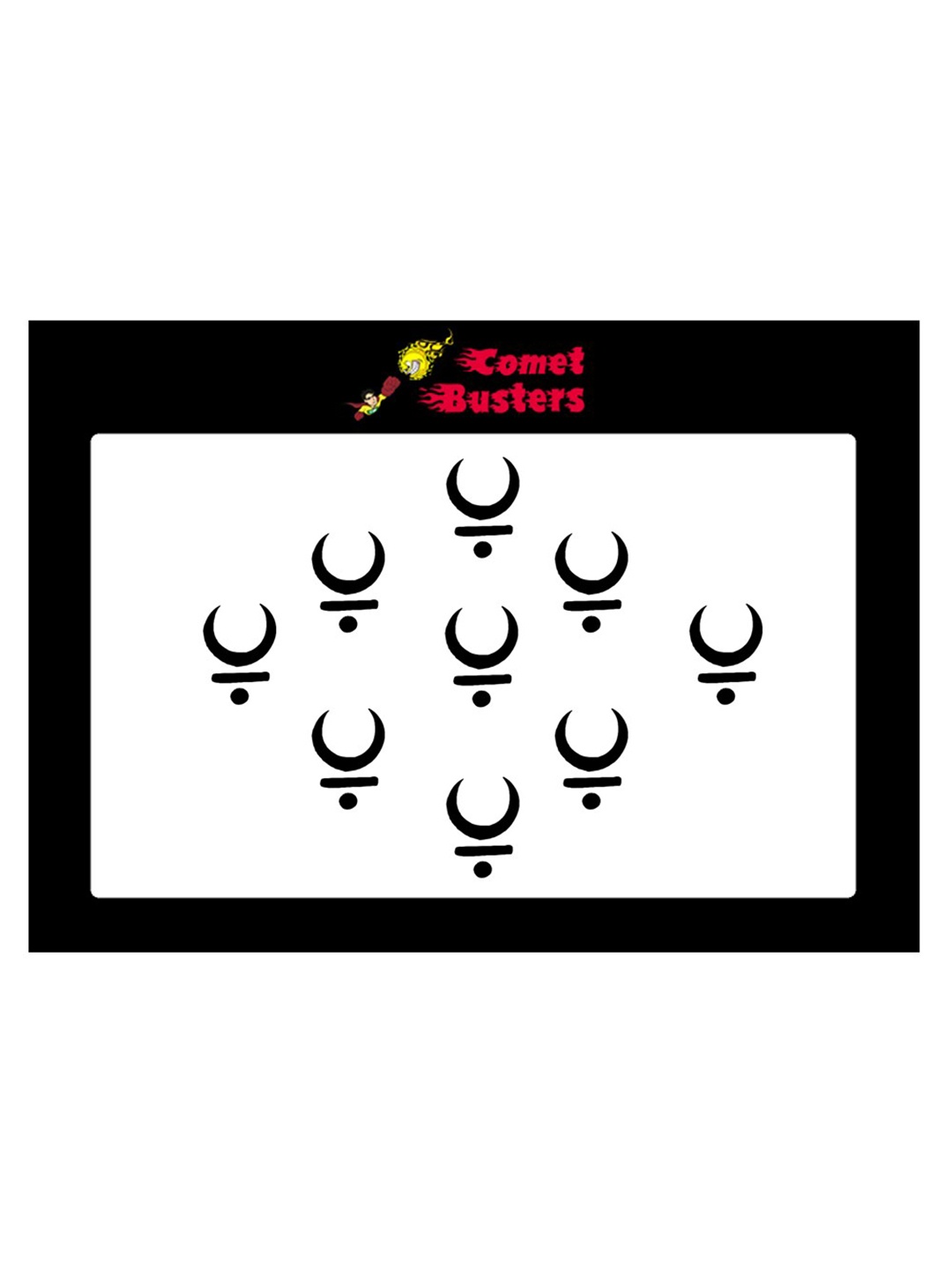 

Comet Busters 9 Pcs Reusable Designer Bindis - Black