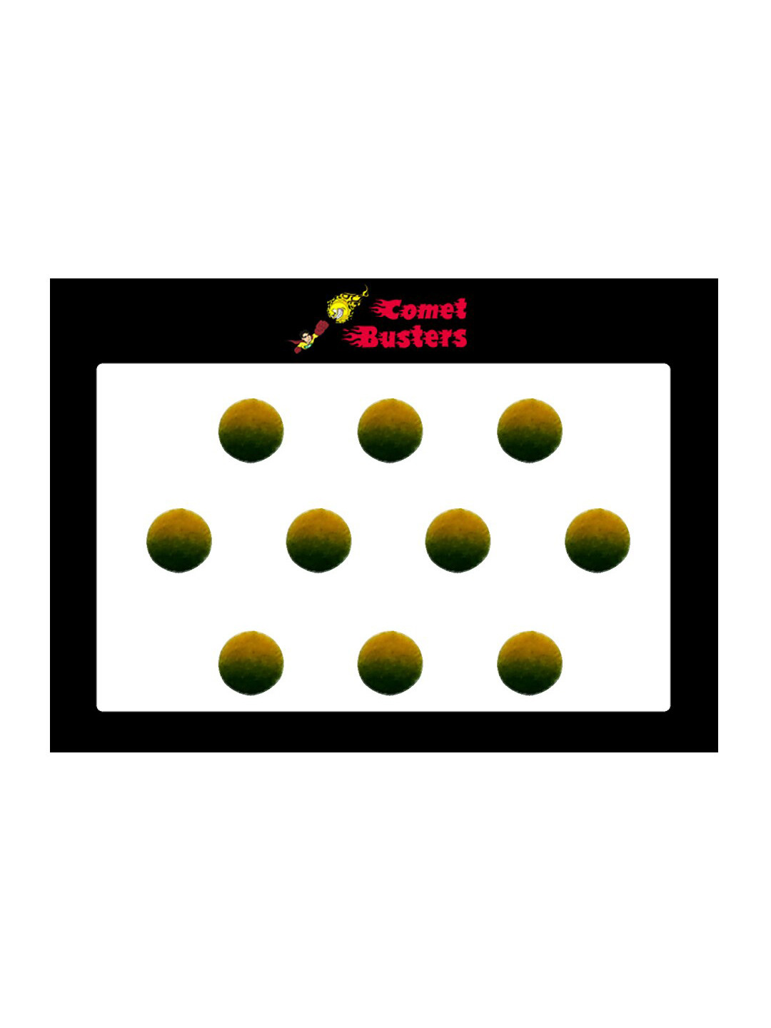 

Comet Busters 10 Pcs Reusable Designer Bindis - Mustard Yellow & Green