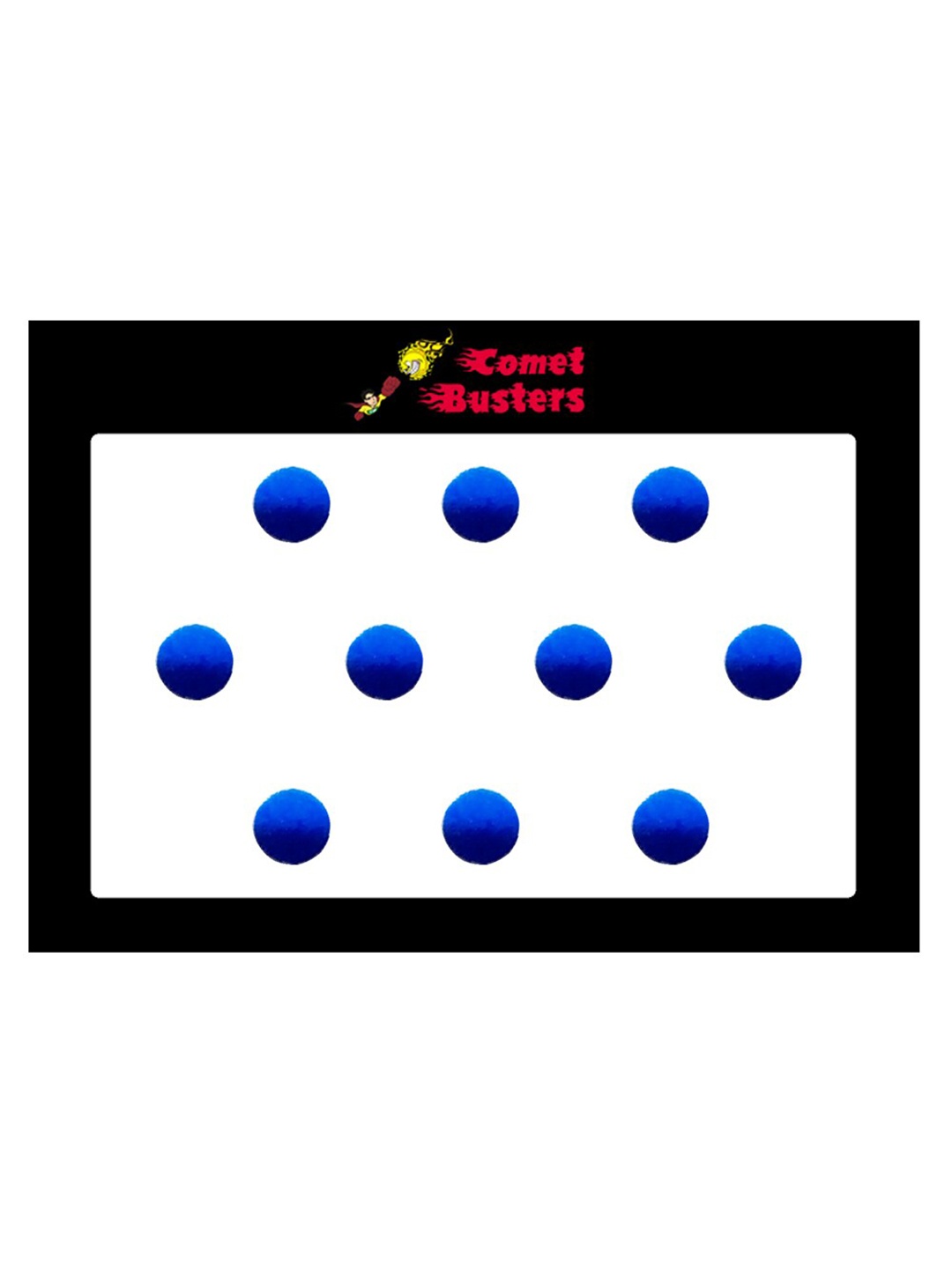 

Comet Busters 10 Pcs Reusable Designer Bindis - Blue