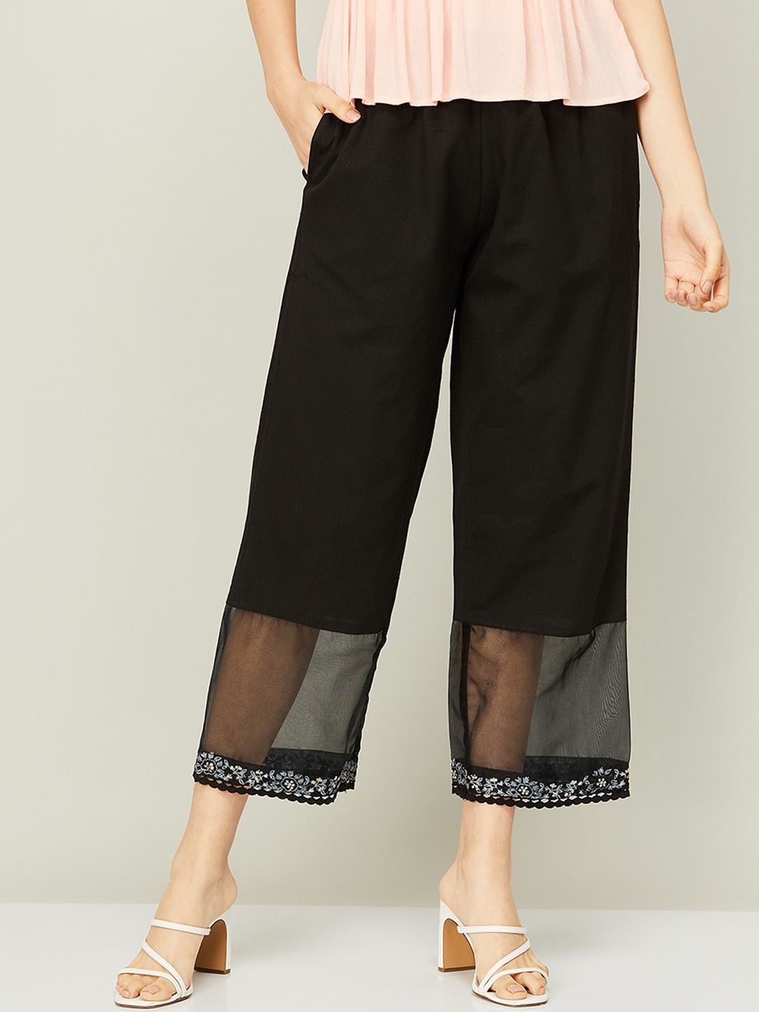 

Melange by Lifestyle Women Black Slim Fit Culottes Trousers