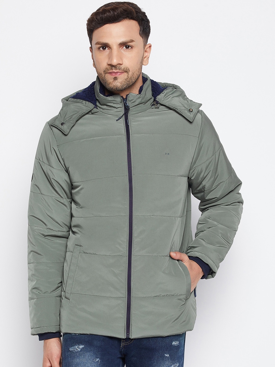 

Okane Men Olive Green Lightweight Padded Jacket