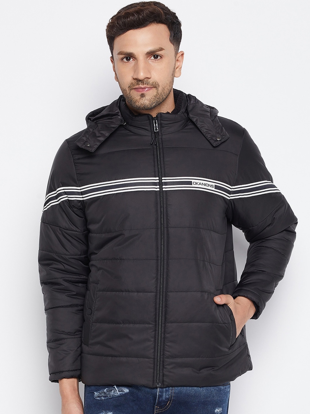 

Okane Men Black Lightweight Padded Jacket