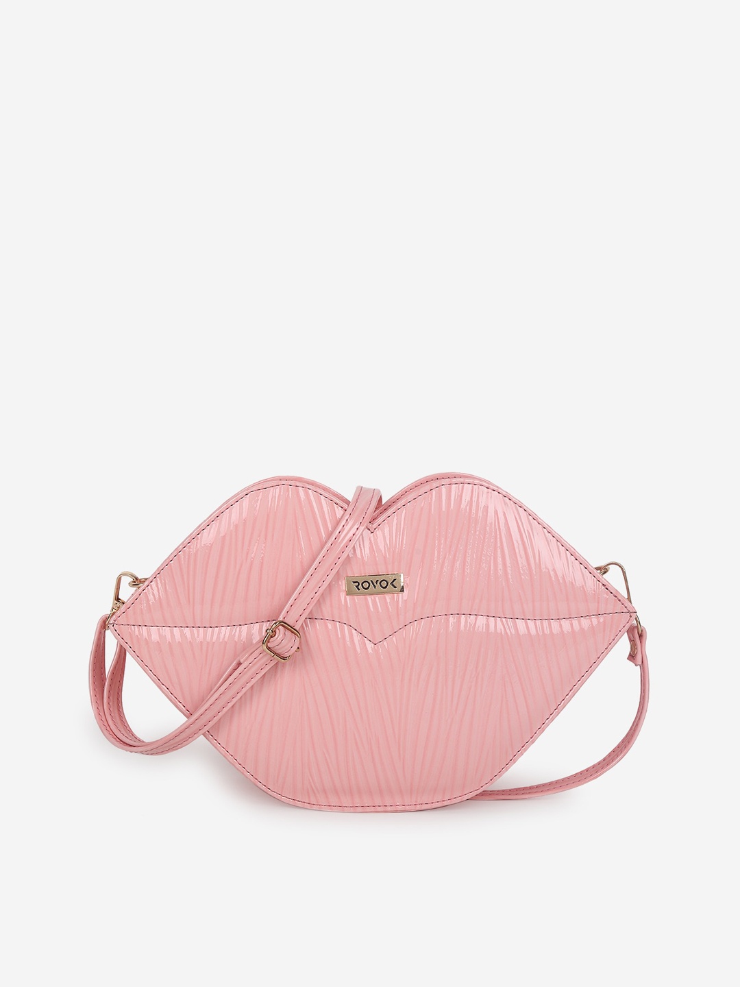 

ROVOK Women Pink Textured PU Structured Sling Bag