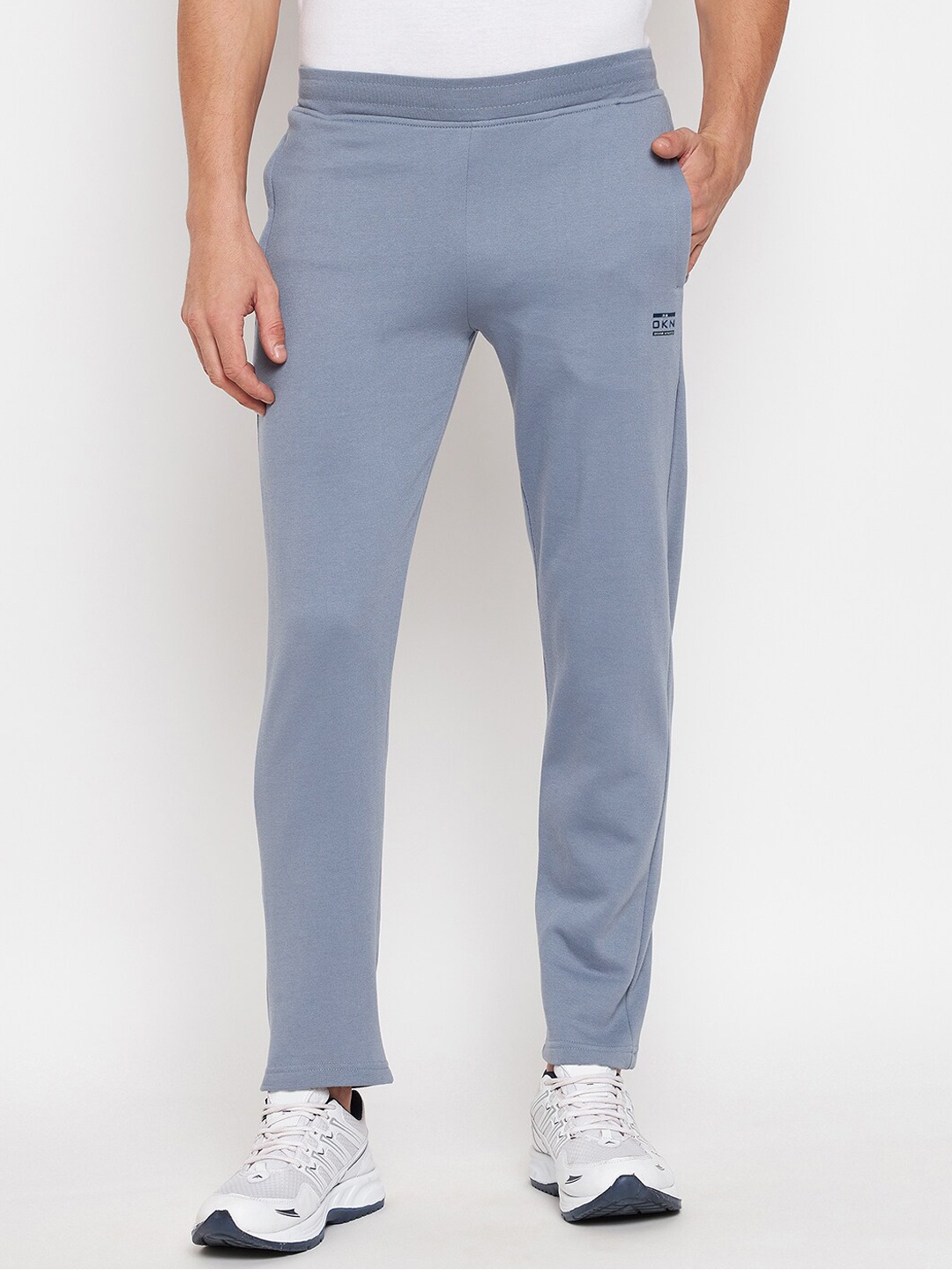 

Okane Men Blue Solid Track Pants