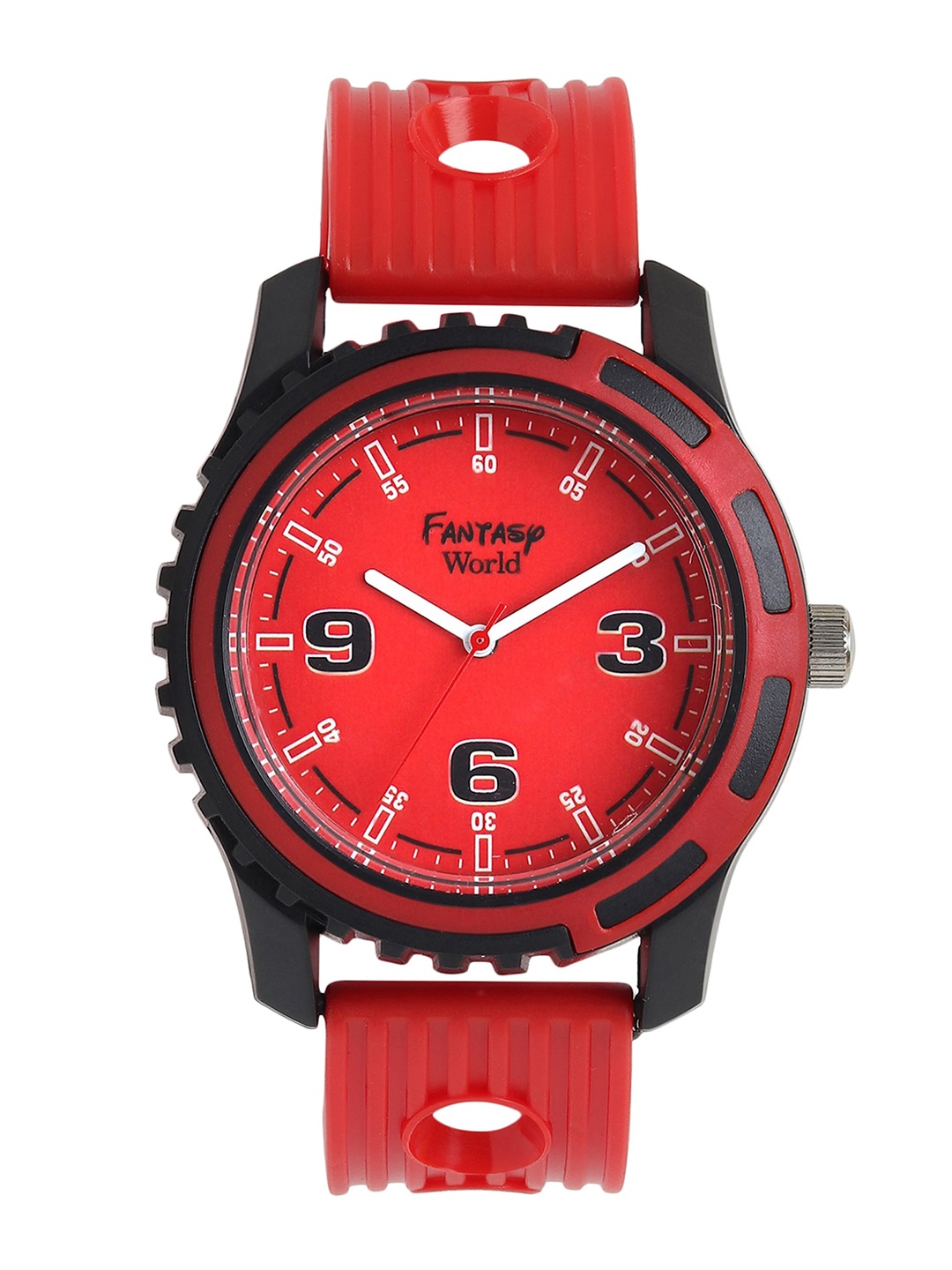 

Fantasy World Kids Red Patterned Dial & Red Straps Analogue Watch HOBFW-010-RD-RD