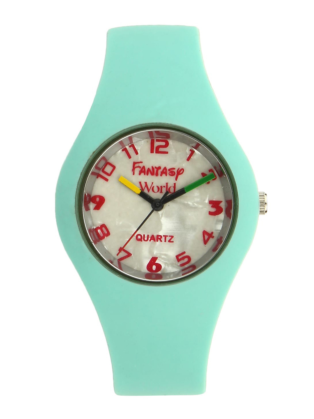 

Fantasy World Unisex Kids White Printed Dial & Green Straps Analogue Watch
