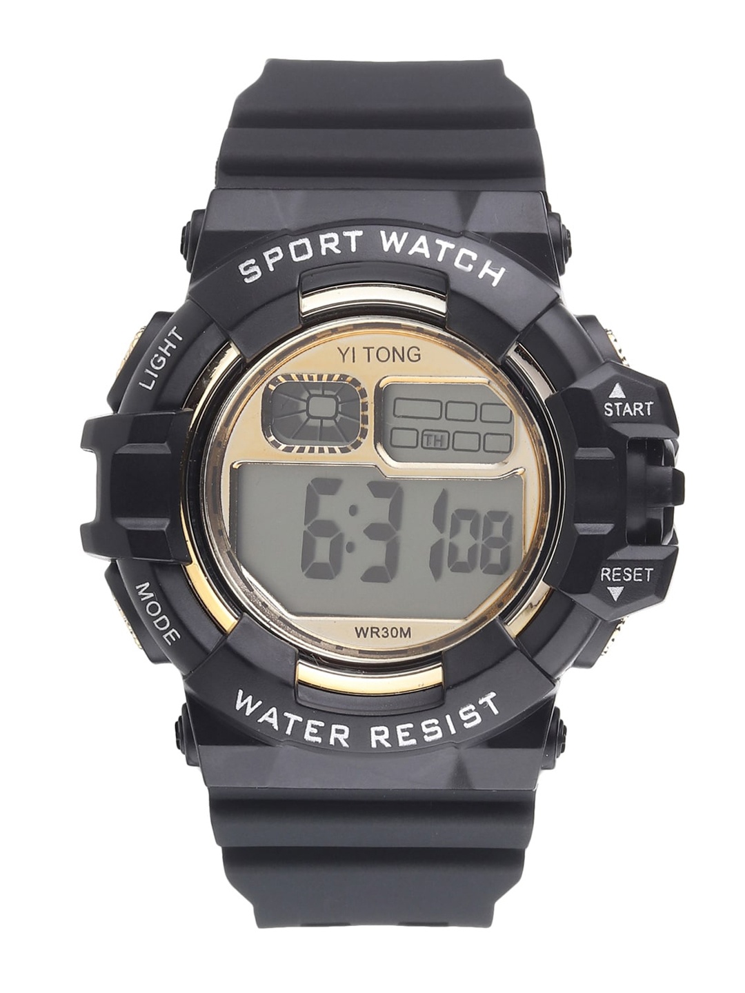 

Fantasy World Kids Gold-Toned Dial & Black Straps Sports Digital Watch