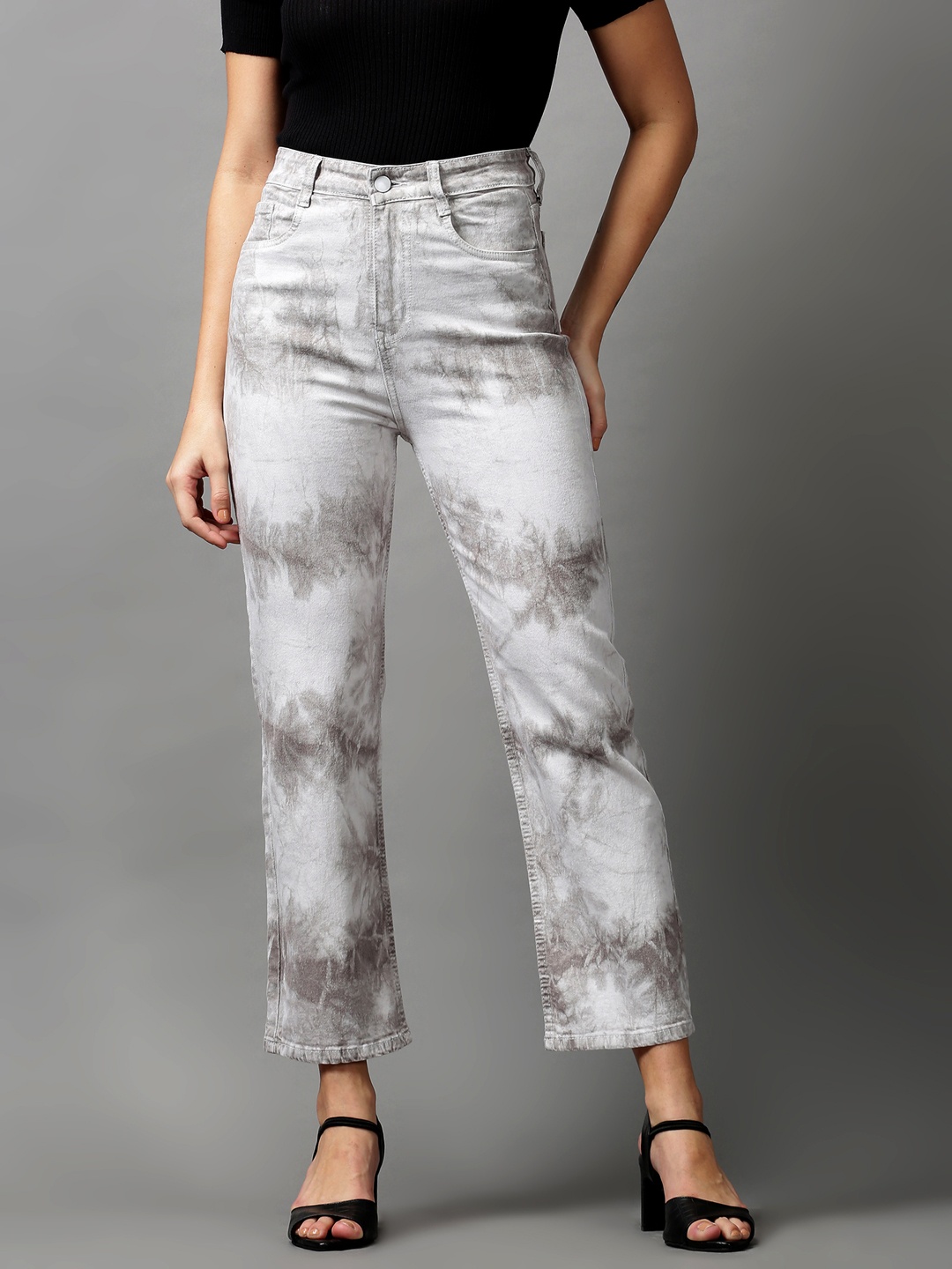 

SHOWOFF Women Grey Heavy Fade Stretchable Jeans