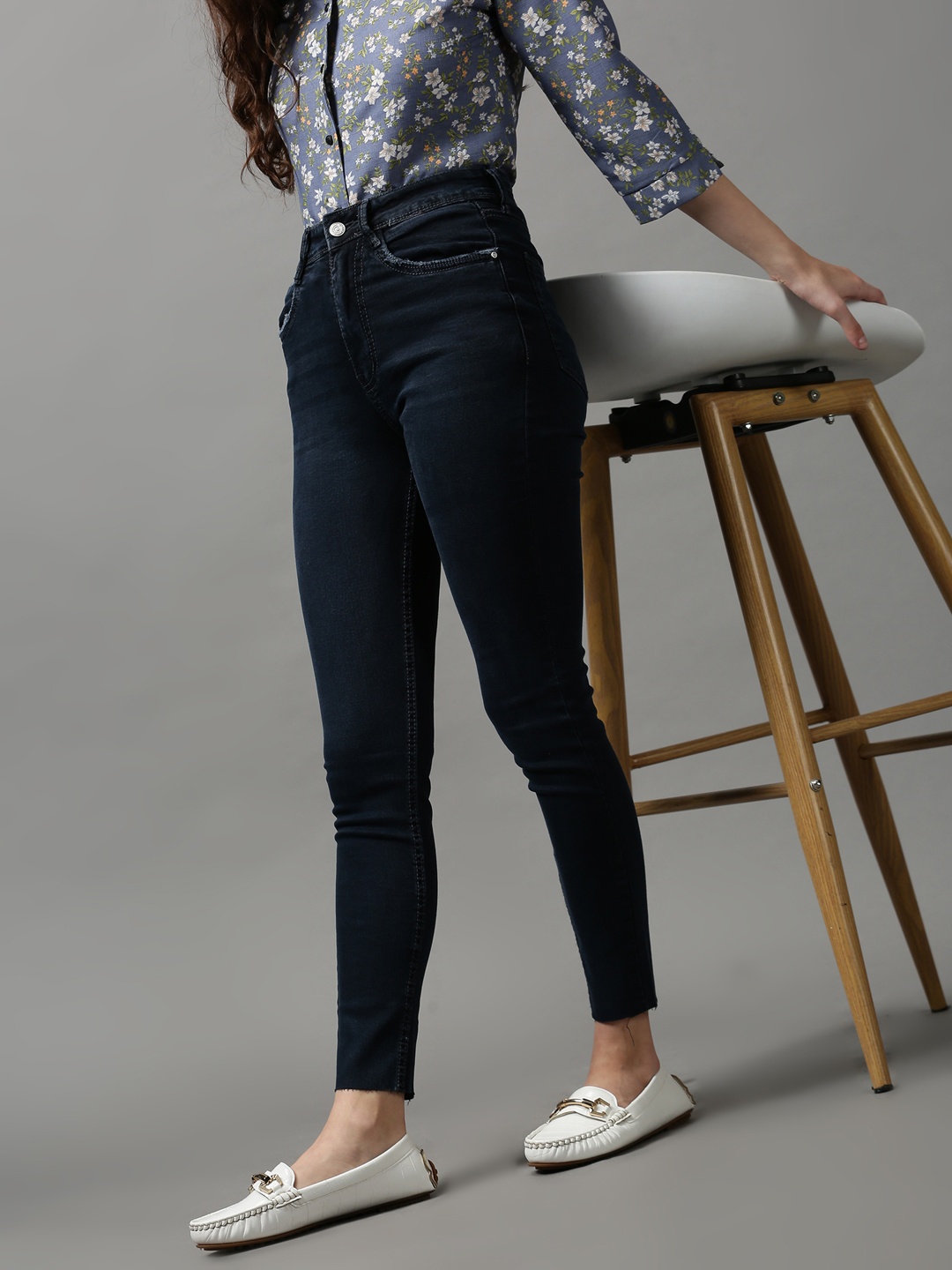 

SHOWOFF Women Navy Blue Slim Fit Stretchable Jeans