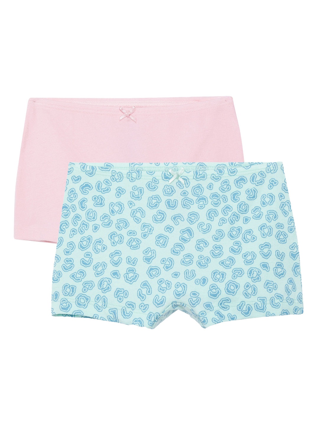 

Charm n Cherish Girls Pack of 2 Pink & Sea Green Boy Shorts