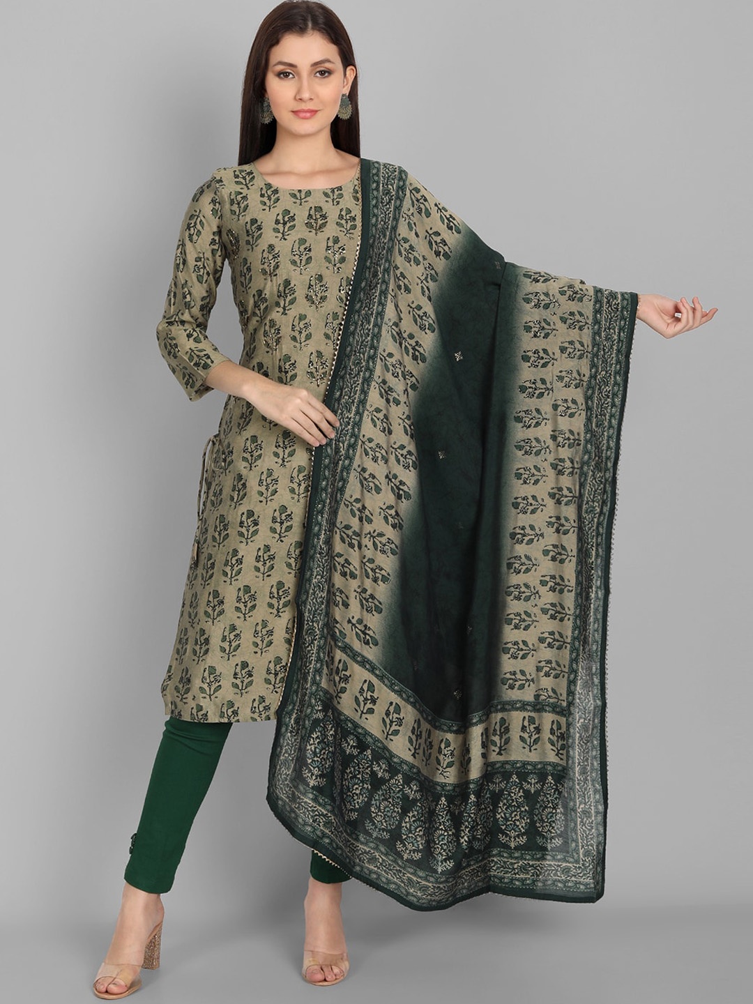 

Pakiza Women Green Ethnic Motifs Printed Kurta