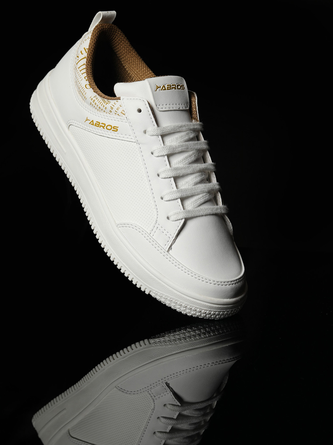 

ABROS Men White Solid Sneakers