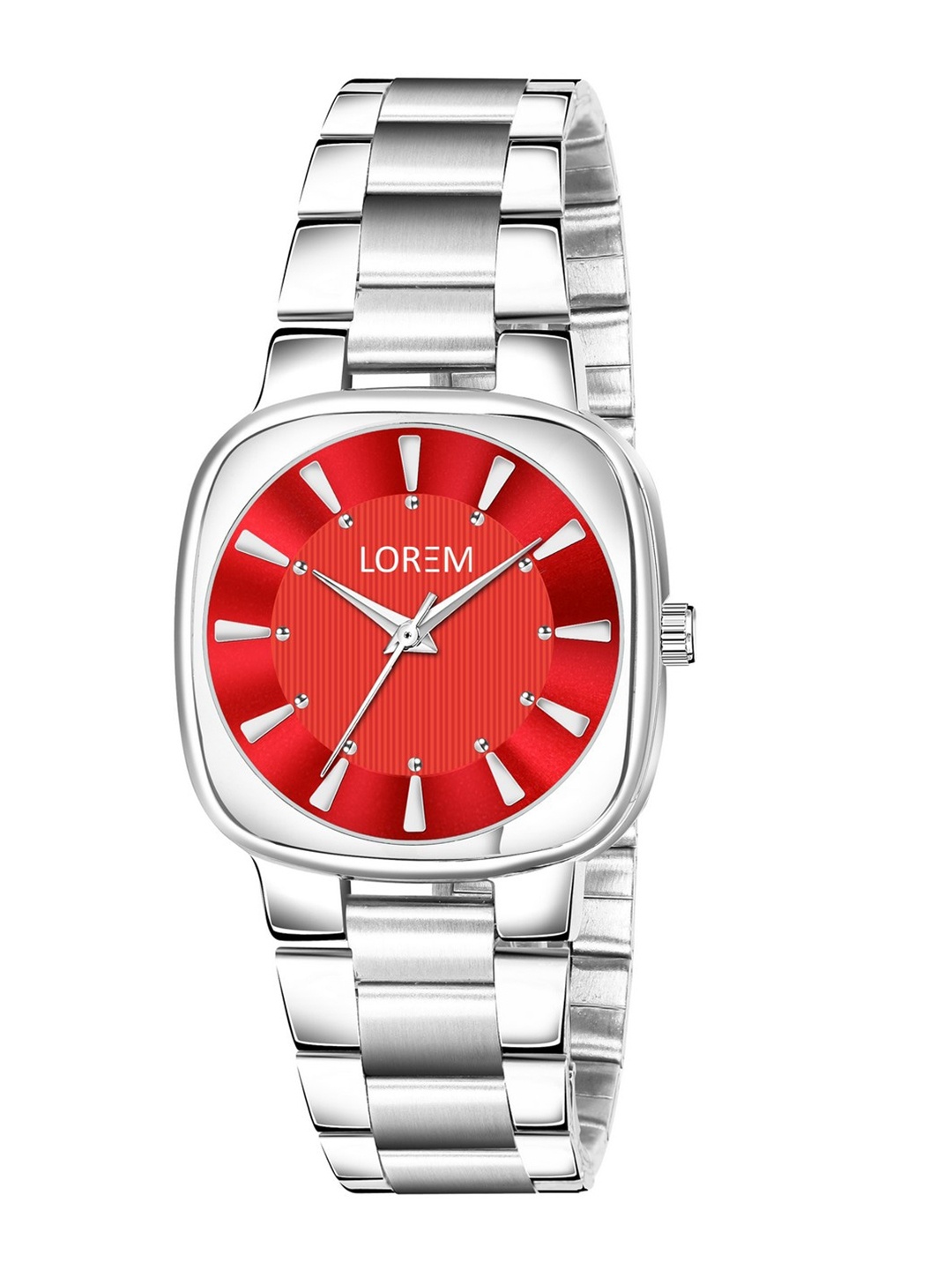 

FERRIZZO Women Red Dial & Silver Toned Bracelet Style Straps Analogue Watch LR304-FZ