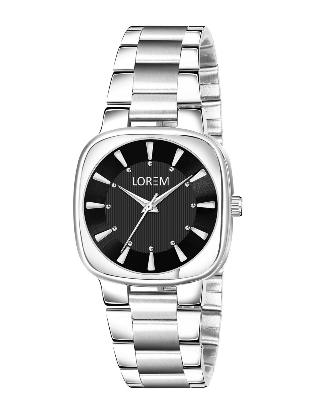 

FERRIZZO Women Black Dial & Silver Toned Bracelet Style Straps Analogue Watch LR298-FZ