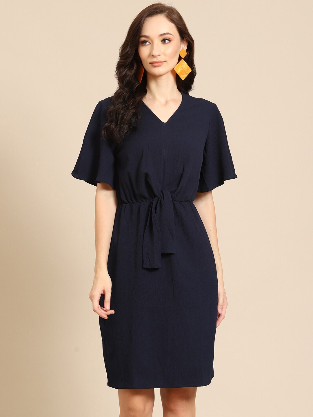 

DODO & MOA Navy Blue A-Line Dress
