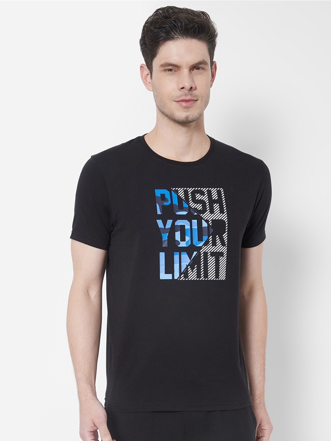Pepe Jeans Men Black Typography Printed T-shirt