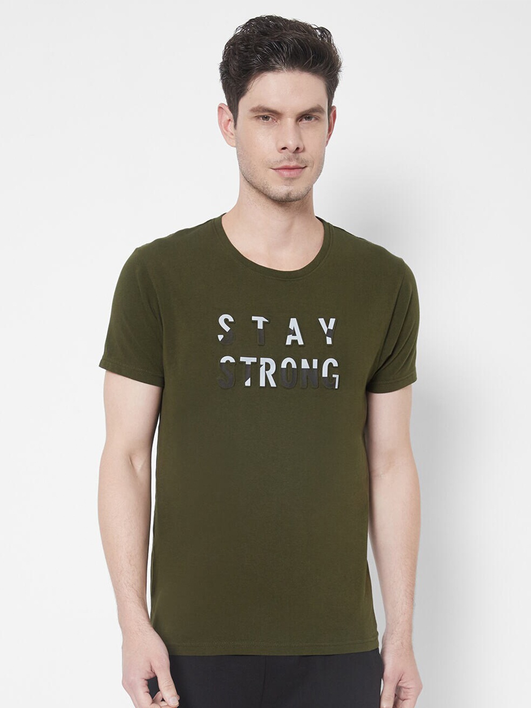 

Pepe Jeans Men Green Typography Printed T-shirt