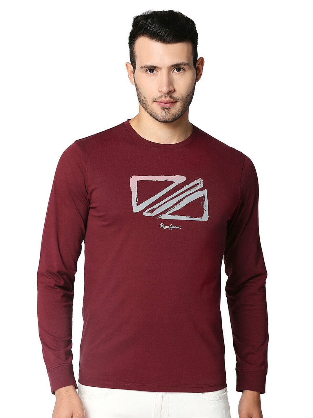 

Pepe Jeans Men Red Printed T-shirt