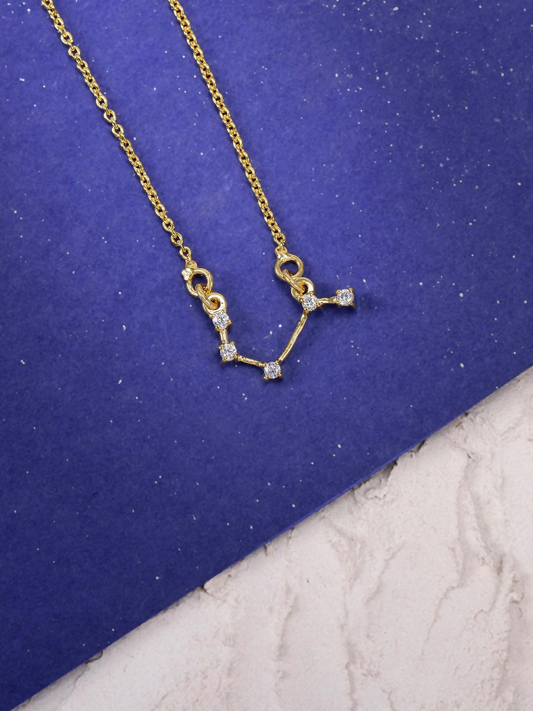 

Tistabene Gold-Plated Gold-Toned Stone Studded Pendant