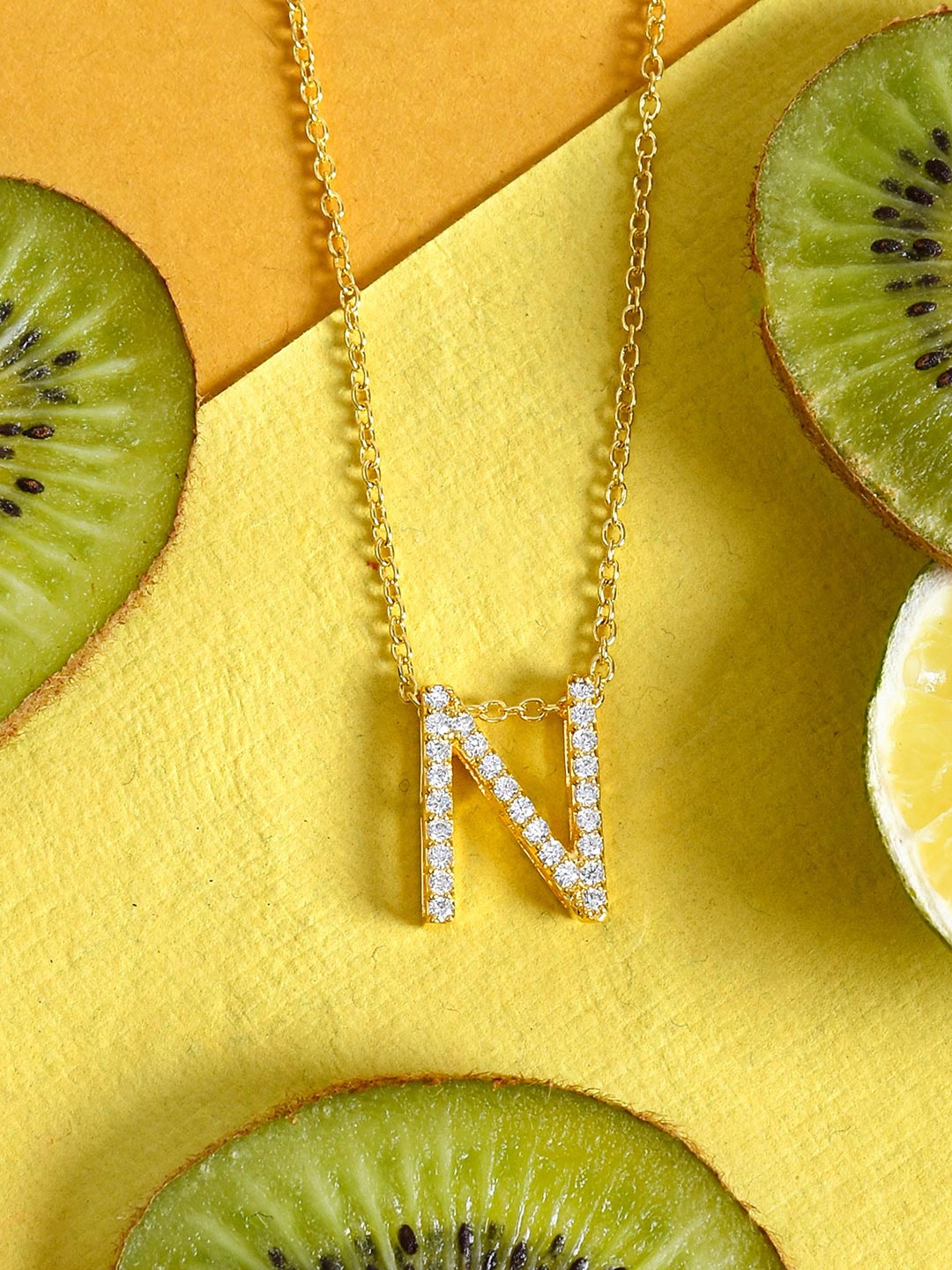 

Tistabene Gold-Plated American Diamond Pendant