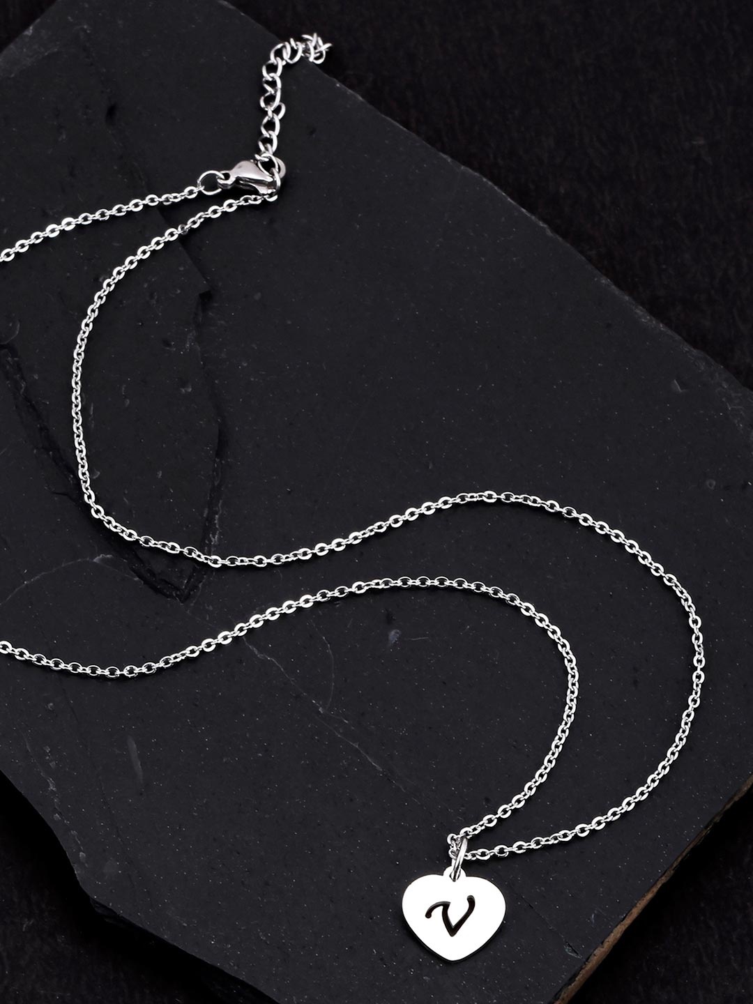

Tistabene Women Rhodium-Plated White V Pendant With Chain