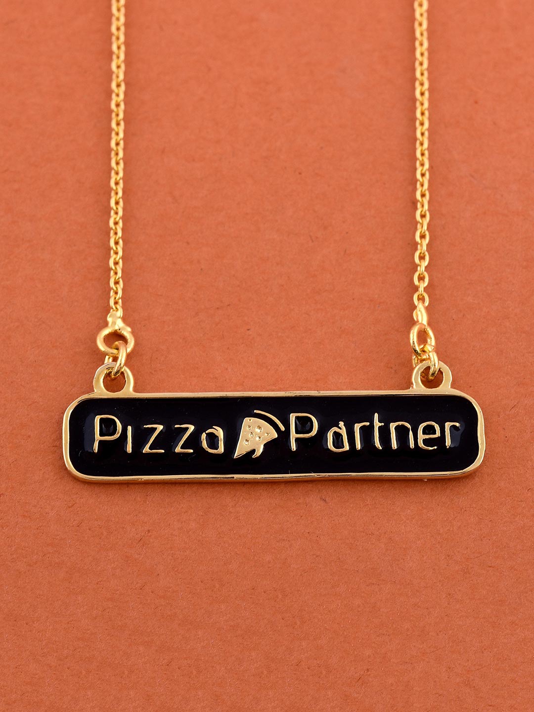 

Tistabene Gold Plated Pizza Partner Pendant With Chain