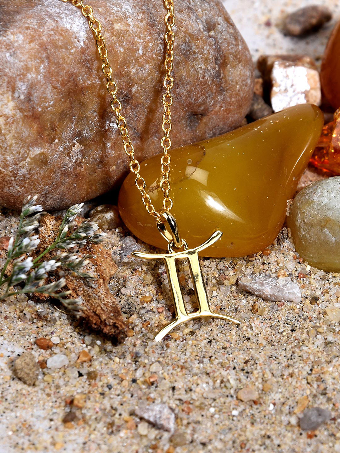 

Tistabene 18K Gold-Plated Gemini Pendant With Chain