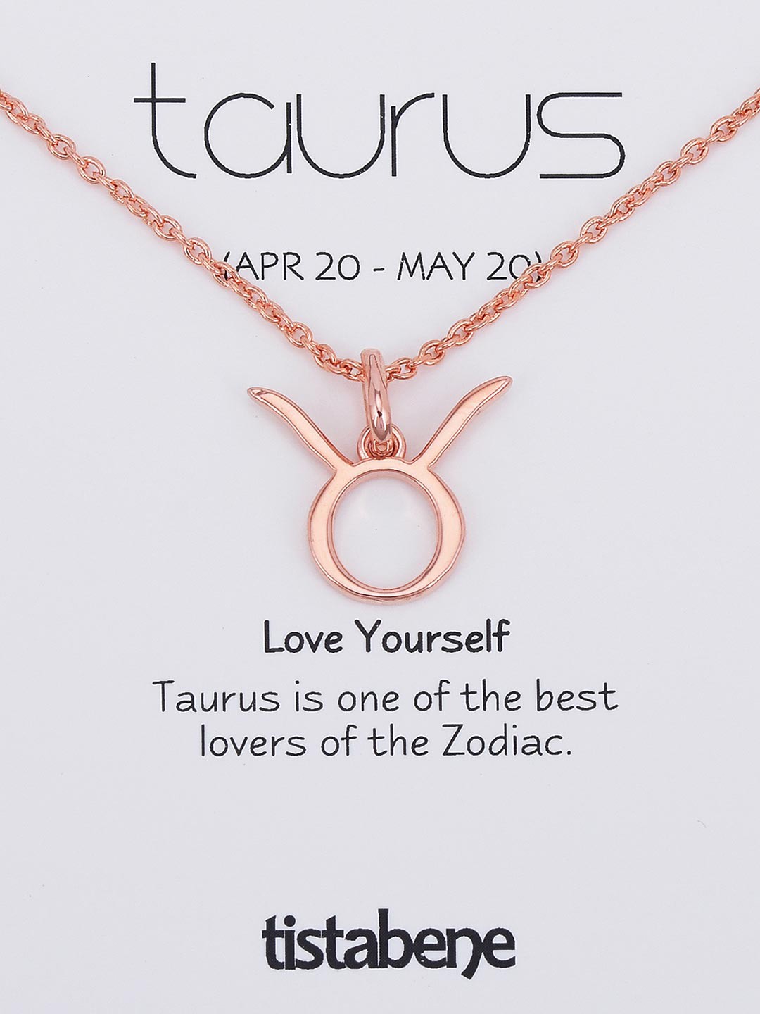 

Tistabene Rose Gold-Plated Taurus Pendant With Chain