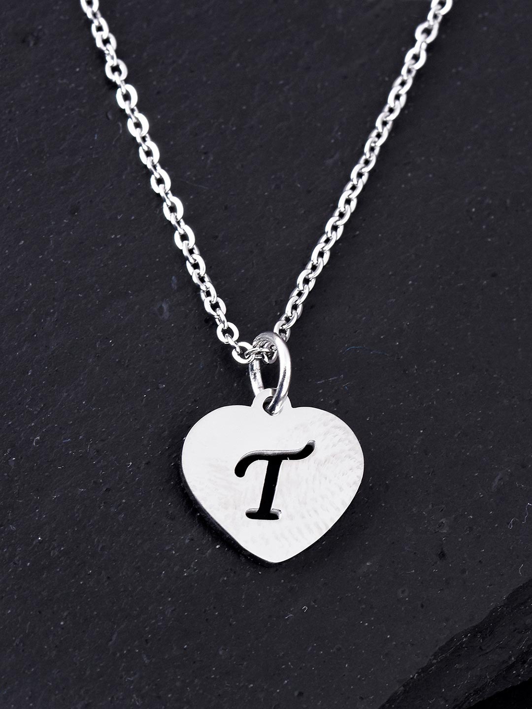 

Tistabene Rhodium-Plated White T Pendant With Chain