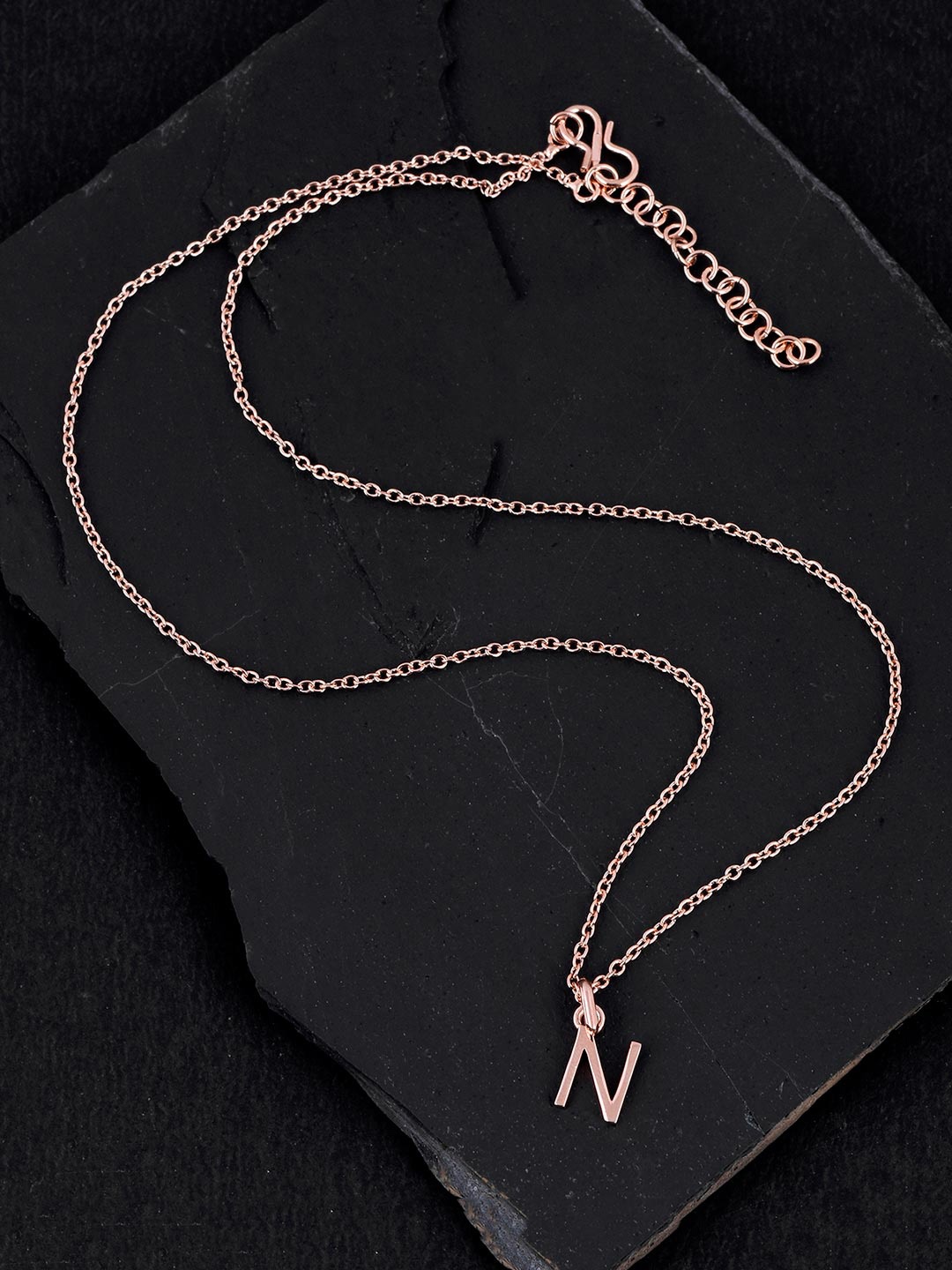 

Tistabene Rose Gold-Plated N Pendant With Chain