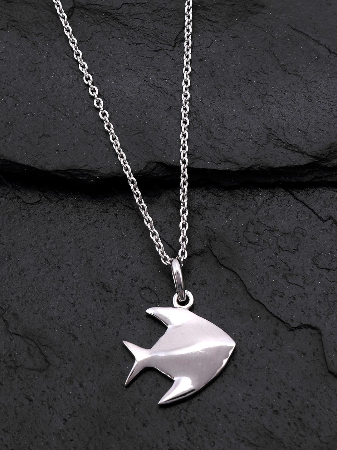 

Tistabene Silver-Plated White Fish Shaped Pendant