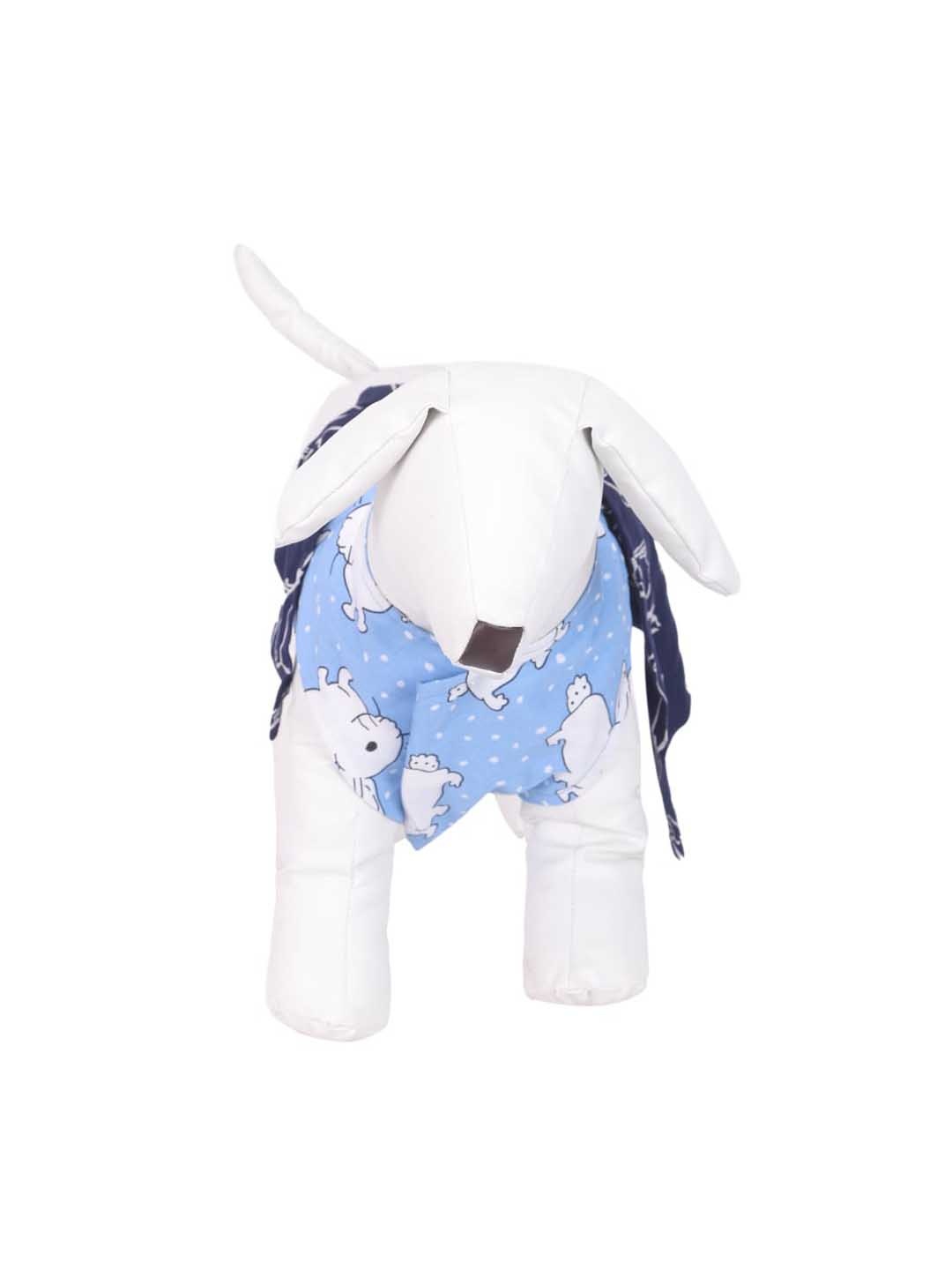 

Lulala Blue Printed Dog Harness With Bow-Knot