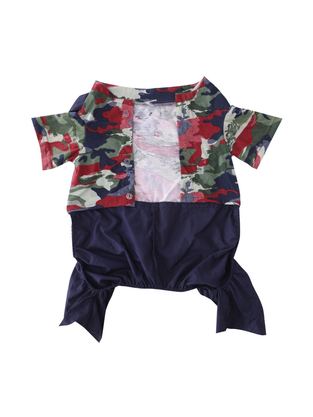

Lulala Green & Blue Camouflage Printed Jumsuit Dog Dresses