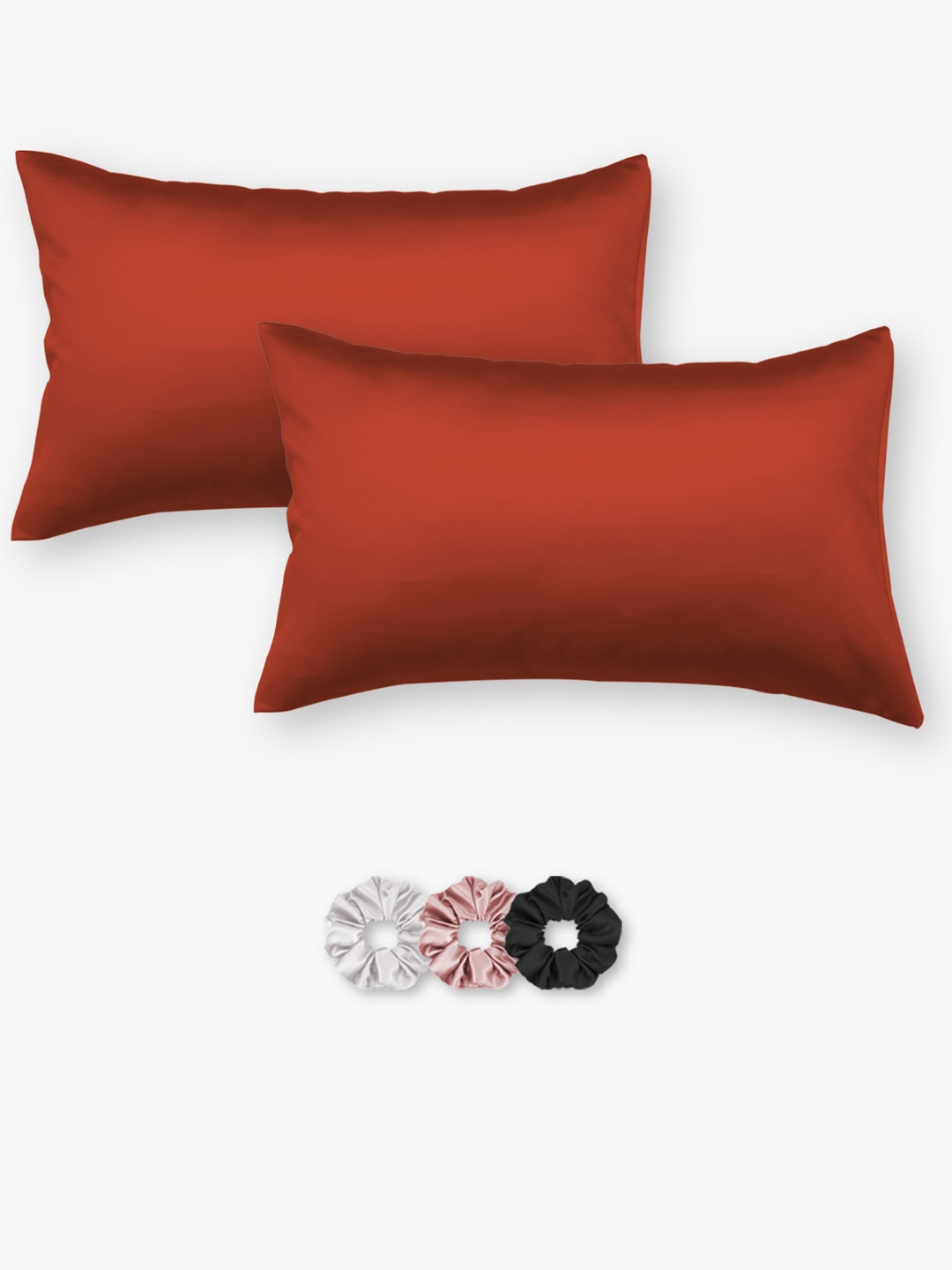 

Seevo Set Of 2 Rust 400 TC Satin Pillow Covers