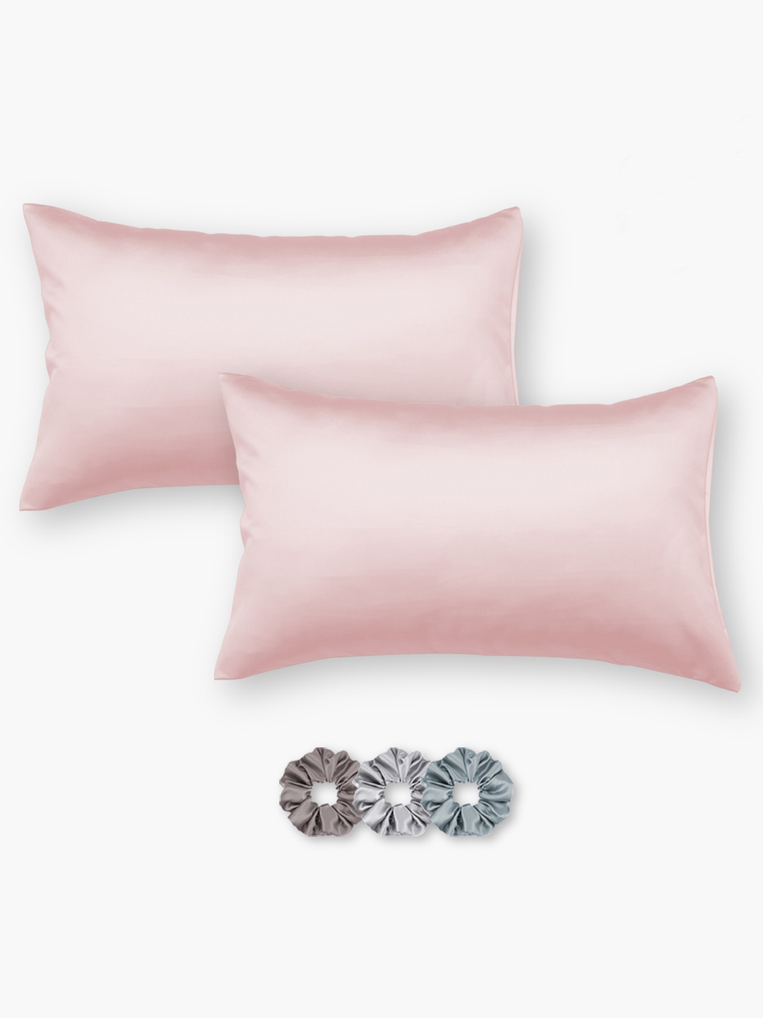 

Seevo Set Of 2 Peach 400 TC Satin Pillow Covers, Mauve