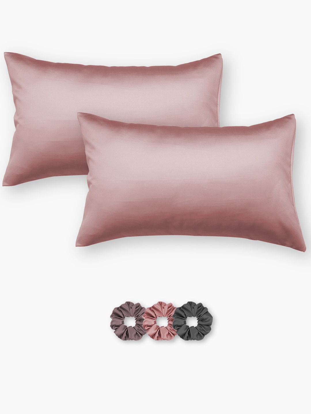 

Seevo Set Of 2 Pink 400 TC Satin Pillow Covers
